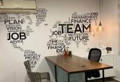 Professional office decoration - Professional office decoration with wallpaper