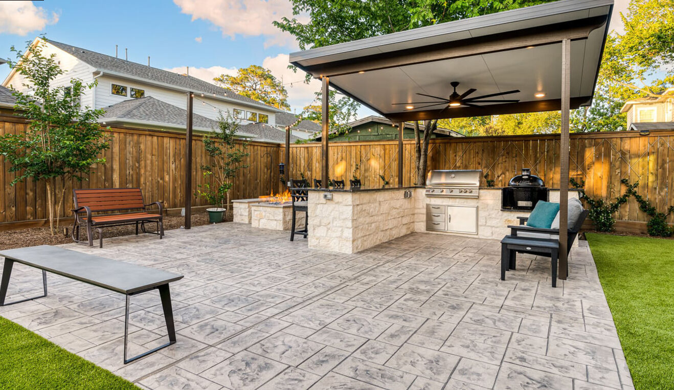 What decorative concrete for the outside?