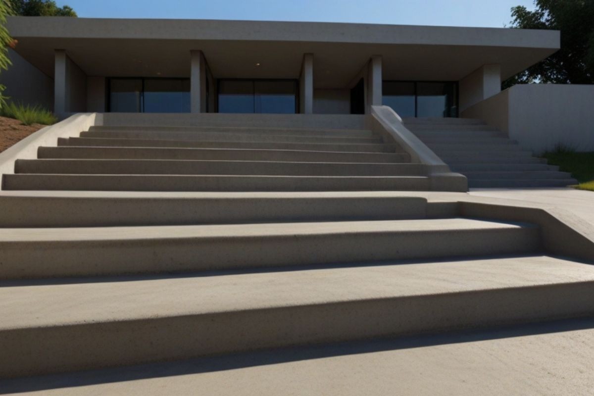 Outdoor staircases in waxed concrete: how to do it?